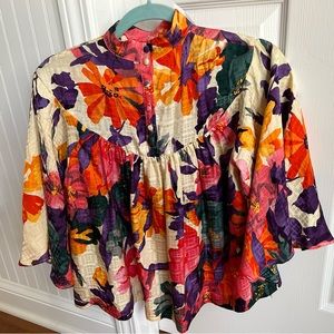 WARM BRAND SILK TOP